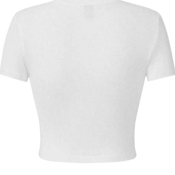 Women's Y2K 3 Kont Bow Print Round Neck Tee Casual Short Sleeve Slim Fit - Picture 7 of 8